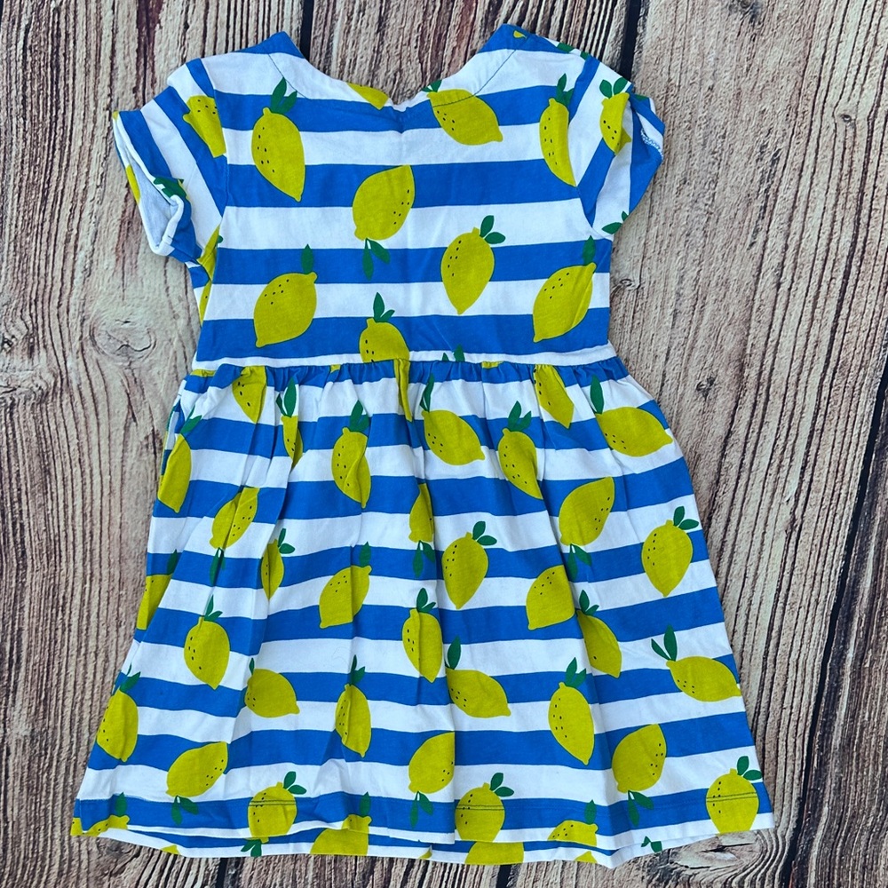 Mini Boden lemon stripe Kids Dress - Picture 4 of 7